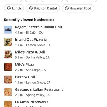 Roger's Pizzerolo - These are all the pizza spots I searched & this place was the only one without health code violations! Great Job  + Delicious Food - Italian Near Me - El Cajon, California
