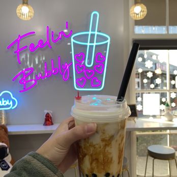 Feng Cha Teahouse - Creme brulee dirty boba - Bubble Tea Near Me - Costa Mesa, California