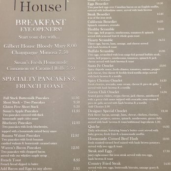 The Gilbert House - Breakfast menu - New American Near Me - Gilbert, Arizona The Gilbert House - Breakfast menu - New American Near Me - Gilbert, Arizona