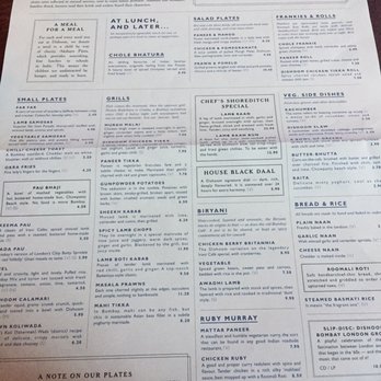 Dishoom - Lunch menu - Indian Near Me - London, XGL