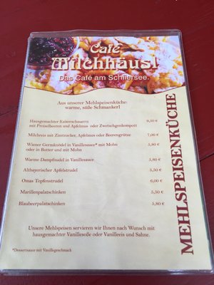 Menu photo 1 Cafe Milchhäusl Schliersee, BY Menu photo 1 Cafe Milchhäusl Schliersee, BY