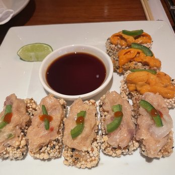 Lure Fishbar - Crispy rice uni and hamachi - Seafood Near Me - New York, New York Lure Fishbar - Crispy rice uni and hamachi - Seafood Near Me - New York, New York