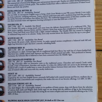 Blowing Rock Brewing - June 2015 beer list - Breweries Near Me - Blowing Rock, North Carolina