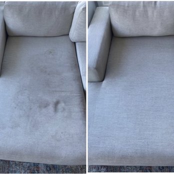 Eco Carpet Clean - Sofa, before & after - Carpet Cleaning Near Me - Panorama City, California