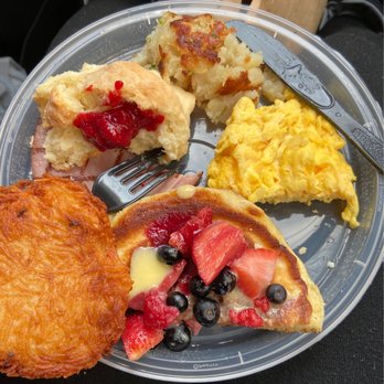 Clinton St. Baking - Potato Pancake, Pancake, Scrambled Eggs, Hash Browns, Biscuit and Jam - Bakeries Near Me - New York, New York