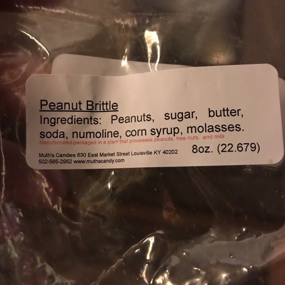 Muth's Candy - Ingredients so tasty we ate the whole bag in one day!!! See empty bag. Sooo goood! - Candy Stores Near Me - Louisville, Kentucky Muth's Candy - Ingredients so tasty we ate the whole bag in one day!!! See empty bag. Sooo goood! - Candy Stores Near Me - Louisville, Kentucky