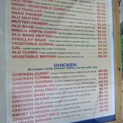 Indian Food Truck - Menu