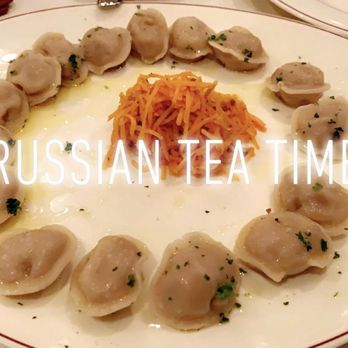 Russian Tea Time - beef dumplings. served w drizzled butter and sour cream. delicious and hearty - Russian Near Me - Chicago, Illinois Russian Tea Time - beef dumplings. served w drizzled butter and sour cream. delicious and hearty - Russian Near Me - Chicago, Illinois