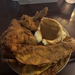 The Front Porch - Fried chicken, fried squash, mashed potatoes