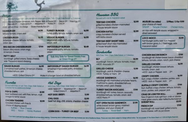 Menu photo 3 The Shore Shack Pacifica, CA