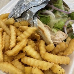 Chicken Souvlaki Pita Combo Chicken Souvlaki Pita Combo