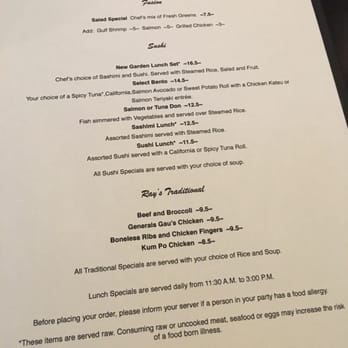 Ray's New Garden - Sushi Bars Near Me - Needham, Massachusetts