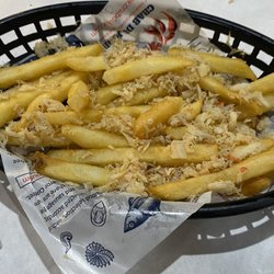 Crab Du Jour - Dover - Crab meat fries! Normally comes with a sauce but mine was on the side! Yummmmm
