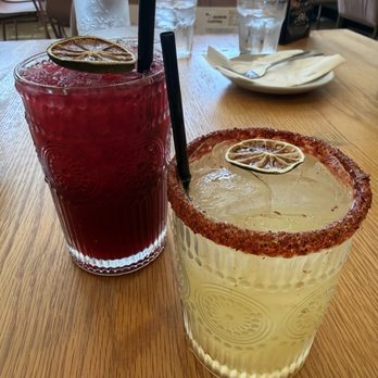 El Barrio Cantina - Jamaica and Passion Fruit Margarita - both delicious - Mexican Near Me - Long Beach, California El Barrio Cantina - Jamaica and Passion Fruit Margarita - both delicious - Mexican Near Me - Long Beach, California