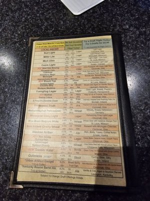 Menu photo 8 Broadway Barrel House Lebanon, OH