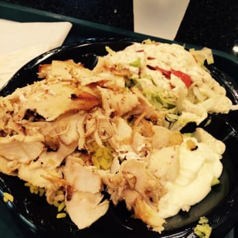 Pita Grill Express - Chicken schwarma plate with garlic aioli, pita bread, salad with tomatoes, dressing and hair. - Mediterranean Near Me - Orange, California