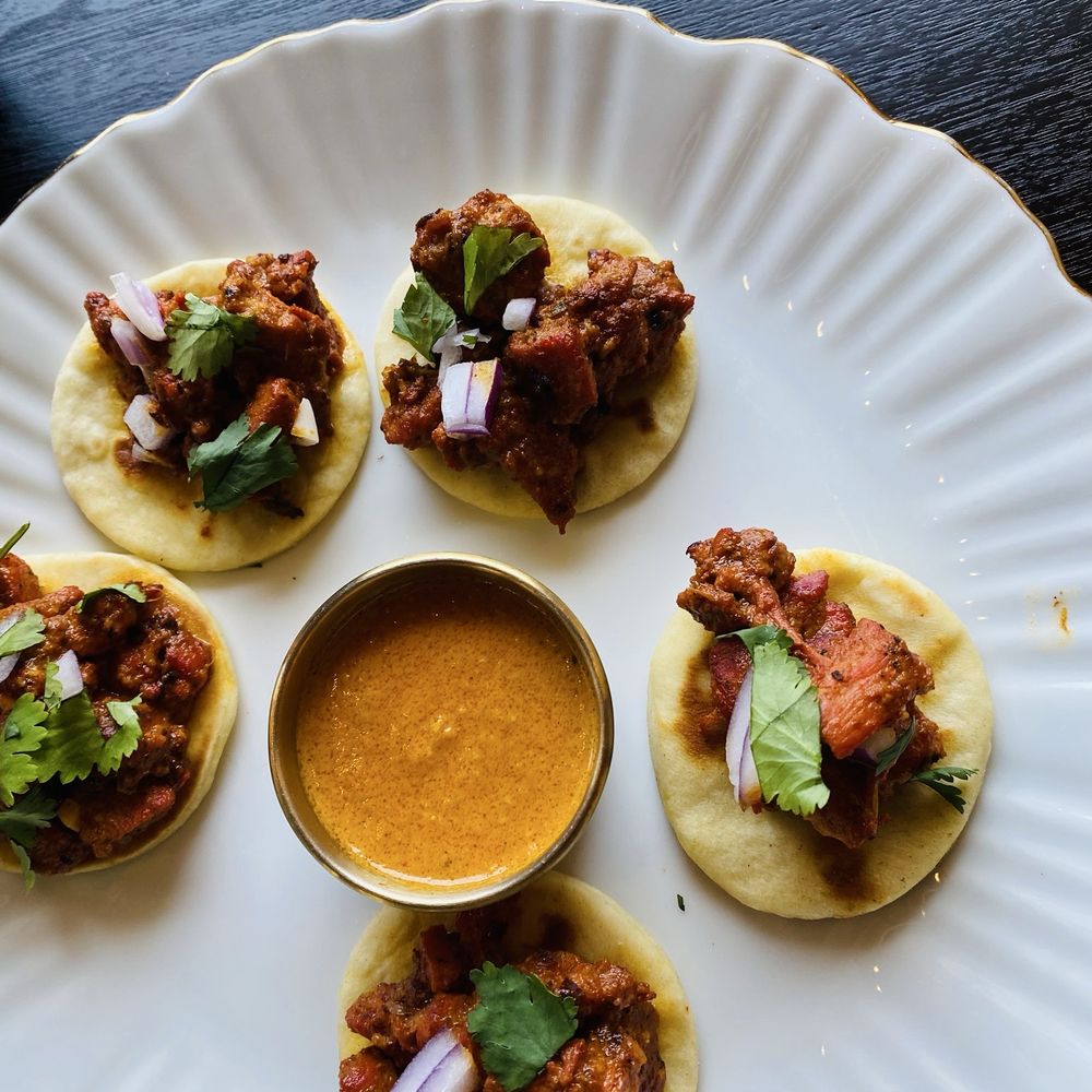 Fusion Social - Butter Chicken Naan Bites - Desserts Near Me - Warrenville, Illinois Fusion Social - Butter Chicken Naan Bites - Desserts Near Me - Warrenville, Illinois