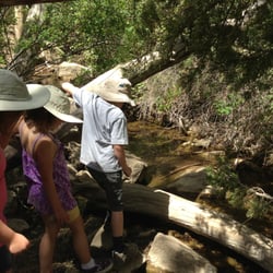 Sandia Man Cave - Water runoff below the parking area