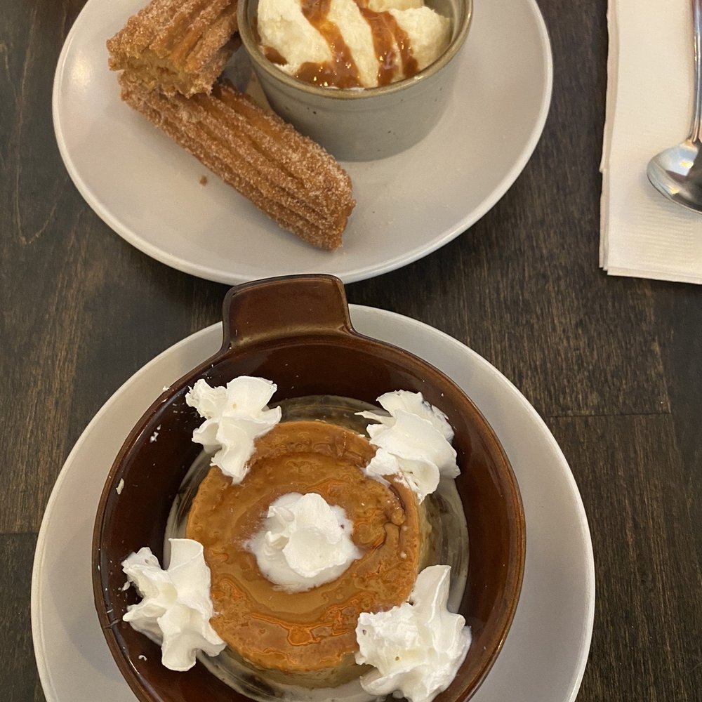 Mas Tortilla - Mexican Churros with Vanilla Ice Cream and Cajeta, Flan - Mexican Near Me - Forest Hills, New York Mas Tortilla - Mexican Churros with Vanilla Ice Cream and Cajeta, Flan - Mexican Near Me - Forest Hills, New York