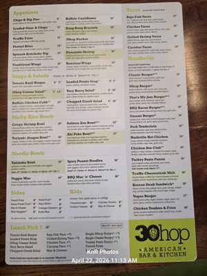Menu photo 6 30hop Merriam, KS