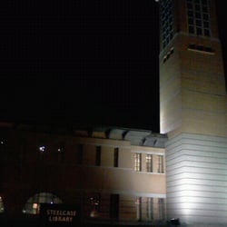 GVSU Steelcase Library - Outside view at night