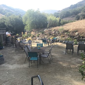 Filipponi Ranch - Serene outdoor patio, right off the tasting room. - Wineries Near Me - San Luis Obispo, California