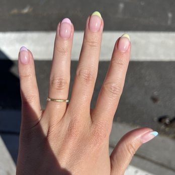 Dolphin Spa - French gel mani! - Nail Salons Near Me - Brooklyn, New York