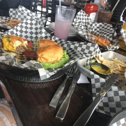 The Pier at Sharky's - We didn't finish anything and were starving after being at Steelers Training Camp all day.