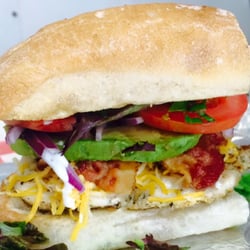 Big Food Little Kitchen - Grilled Chicken with Avocado,Bacon, Cheddar Cheese, Onion, Tomato and House made Ranch Sauce