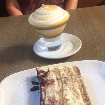 Pasta Moon - Lemon parfait & tiramisu. Don't order tiramisu on Sunday, it's a day old:( - Italian Near Me - Half Moon Bay, California