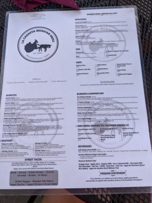 Menu photo 3 La Carreta Mexican Grill Marshalltown, IA