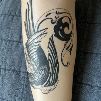 Full Circle Tattoo - Crow with ornamentals. - Tattoo Near Me - San Diego, California Full Circle Tattoo - Crow with ornamentals. - Tattoo Near Me - San Diego, California