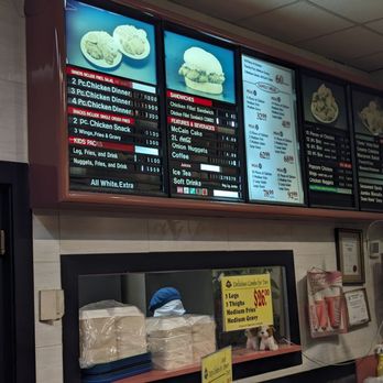 L A Chicken - menus and prices on the wall - Chicken Wings Near Me - Richmond, British Columbia