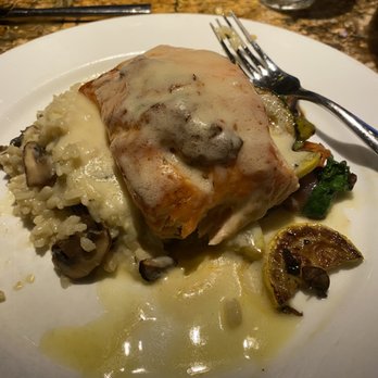 Taste - Crab stuffed salmon with wine lemon cream sauce n vegetables - New American Near Me - Cleveland Heights, Ohio
