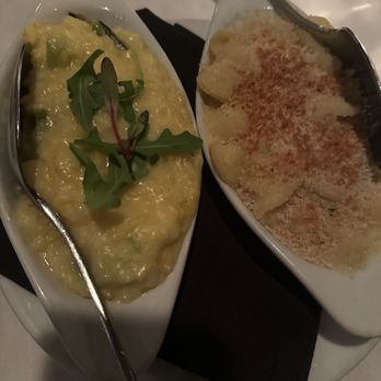 21 Oceanfront - Asparagus Risotto (left) and Mac and Cheese (right) - New American Near Me - Newport Beach, California 21 Oceanfront - Asparagus Risotto (left) and Mac and Cheese (right) - New American Near Me - Newport Beach, California