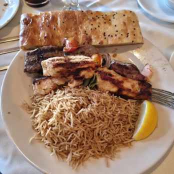 Kabul Afghan Cuisine - Kabul's Combination Kabab (2 different skewers) - Afghan Near Me - San Carlos, California