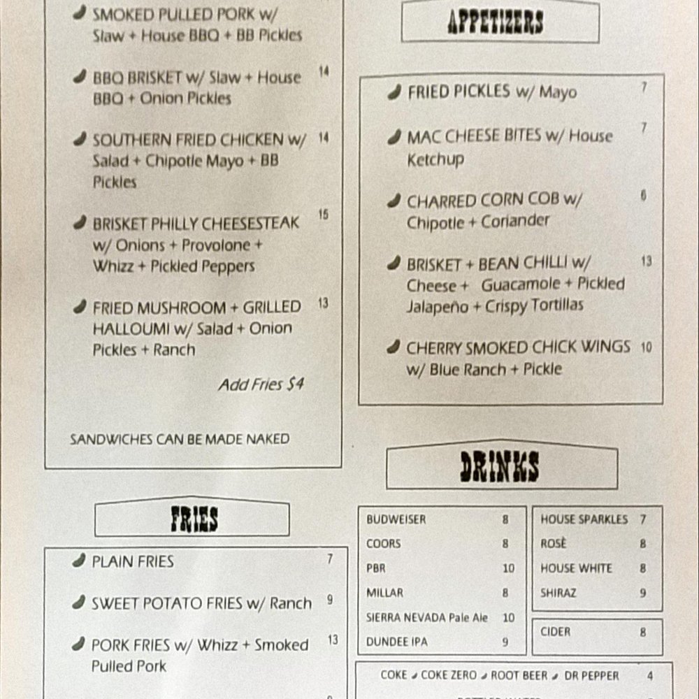 Sneaky Pickle - Sample Menu (opening night, they had all the popular Truck Foods. - American Near Me - Goodwood, SA