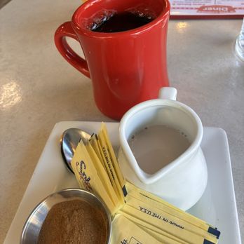 At The Corner - My wife wanted all of the ingredients to make her coffee delicious. And this is the presentation they brought out. - Salad Near Me - Little Rock, Arkansas At The Corner - My wife wanted all of the ingredients to make her coffee delicious. And this is the presentation they brought out. - Salad Near Me - Little Rock, Arkansas
