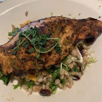 Whiskey Cake - Salmon with grains - New American Near Me - San Antonio, Texas Whiskey Cake - Salmon with grains - New American Near Me - San Antonio, Texas