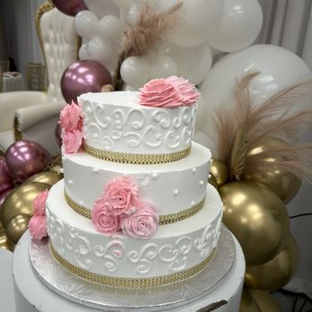Angel Bakery - a three tiered wedding cake - Bakeries Near Me - Norcross, Georgia
