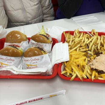 In-N-Out Burger - cheese fries plain fries animal style fries cheeseburger  plain cheeseburger double cheeseburger - Burgers Near Me - Fort Worth, Texas