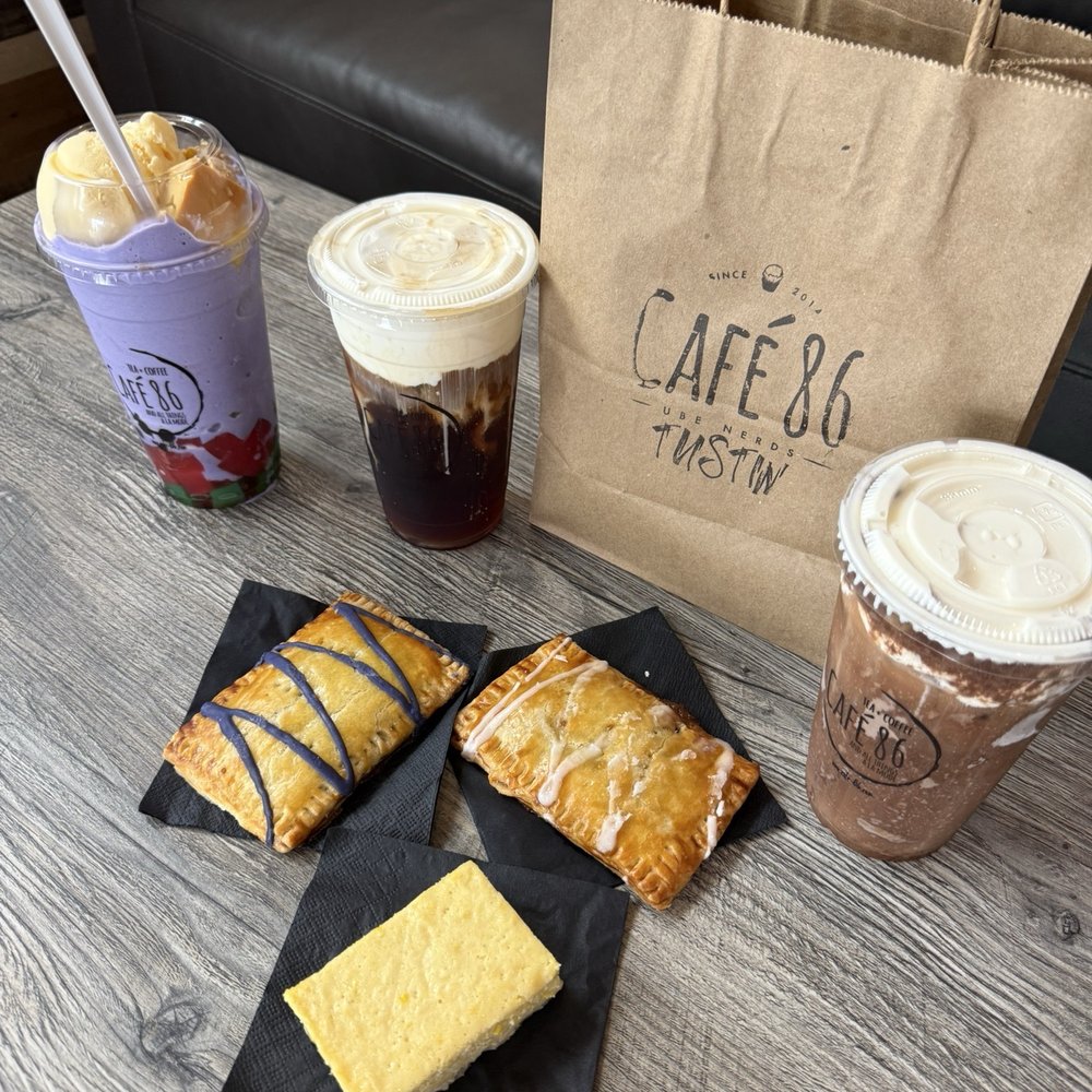 Cafe 86 - Halo halo, ube poptart, turon poptart, Milo milk tea - Desserts Near Me - Tustin, California Cafe 86 - Halo halo, ube poptart, turon poptart, Milo milk tea - Desserts Near Me - Tustin, California
