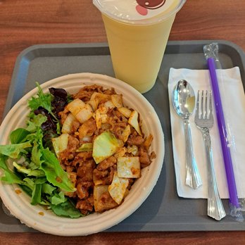 Cafe Koco Bowl - Spicy Pork bowl and a mango lychee smoothie. - Coffee & Tea Near Me - Morton Grove, Illinois