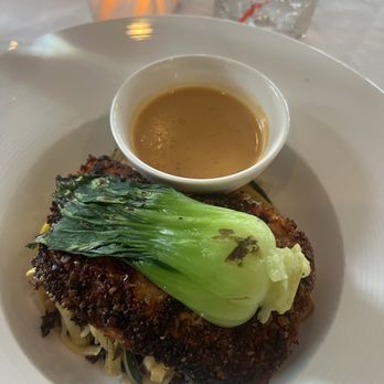 The Marker - Macadamia crusted salmon - Salad Near Me - Glen Cove, New York