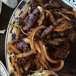 May Palace Chinese - Mongolian Beef dinner size portion.