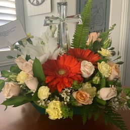 A beautiful flower arrangement in honor of our beloved mother, who was laid to rest on March 22, 2023. A beautiful flower arrangement in honor of our beloved mother, who was laid to rest on March 22, 2023.
