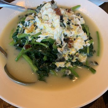 Lam's Kitchen - Spinach with triEggs in Broth - Chinese Near Me - Matthews, North Carolina Lam's Kitchen - Spinach with triEggs in Broth - Chinese Near Me - Matthews, North Carolina