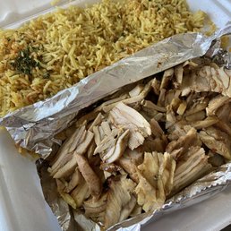 Chicken shawarma and rice! Chicken shawarma and rice!