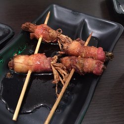 Fujiyama - Bacon wrapped enoki and asperge