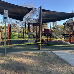 Brengle Terrace Park - Taped off playground